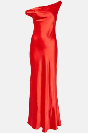 Staud Ashanti one-shoulder satin gown