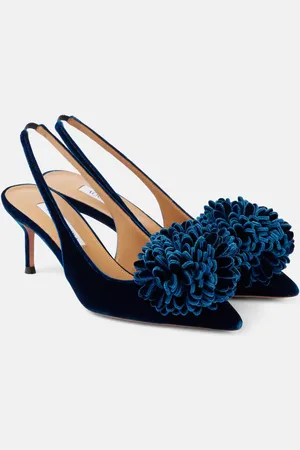 Aquazzura Couturier 65 velvet slingback pumps