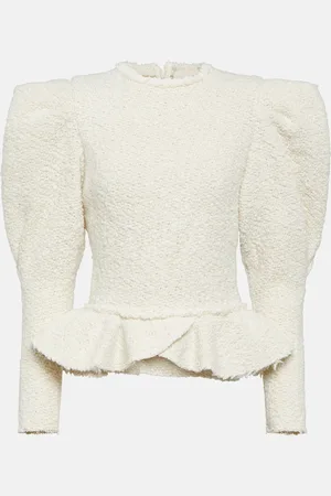 Isabel Marant Giamili bouclÃ© peplum top