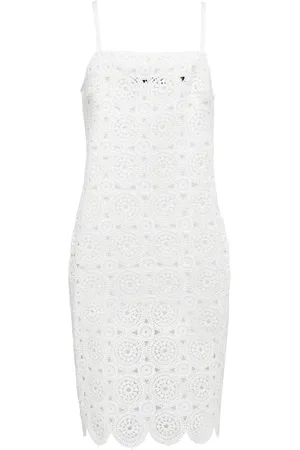 ROTATE Silke cotton-blend crochet minidress
