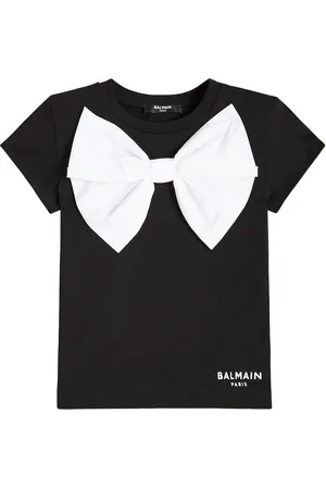 Balmain Bow-detail cotton jersey T-shirt