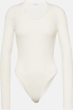 Alaïa Ribbed-knit bodysuit