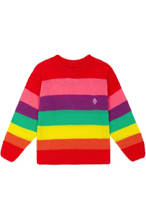 The Animals Observatory Red Logo Bull striped sweater