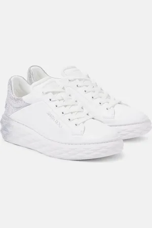 Jimmy Choo Diamond Maxi/F II glitter leather sneakers