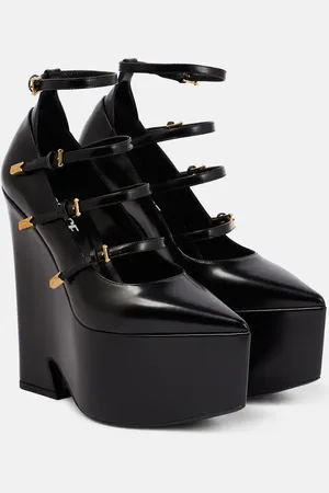 VERSACE Tempest leather platform pumps
