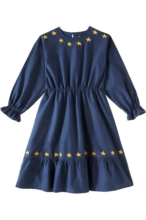 Tiny Cottons Stars embroidered cotton dress