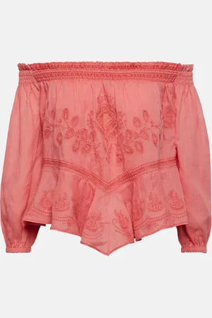 Isabel Marant Erine embroidered off-shoulder top