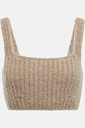 Loro Piana Ribbed-knit cashmere crop top