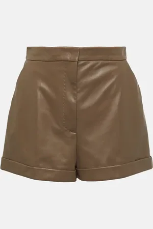 Max Mara Andorra leather shorts