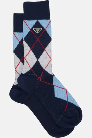 Prada Argyle cotton-blend jacquard socks