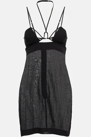 Nensi Dojaka Cutout halterneck cotton minidress