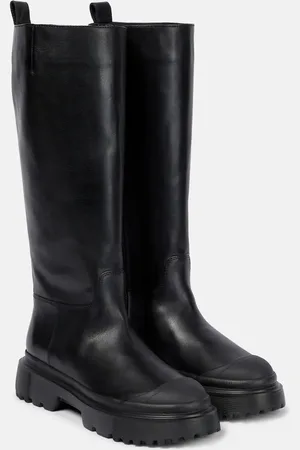 Hogan Leather knee-high boots