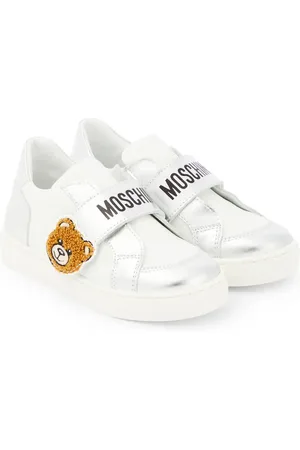 Moschino Logo leather sneakers