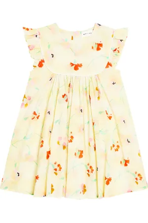 MORLEY Printed ruffled cotton dress