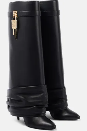 Givenchy Shark Lock Stiletto leather knee-high boots