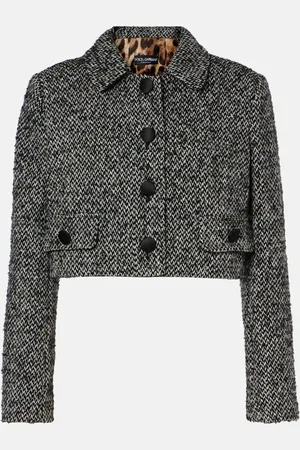 Dolce & Gabbana Cropped wool-blend tweed jacket