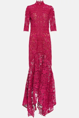 Costarellos Kalissa guipure lace gown