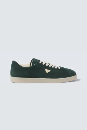 Prada Lane logo suede sneakers