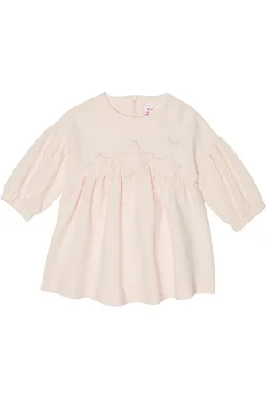 Il gufo Baby star-patch cotton-blend top