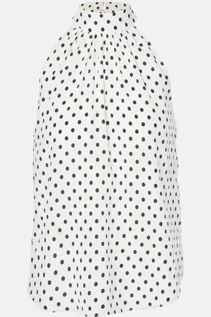 VERONICA BEARD Kovi polka-dot silk-blend top