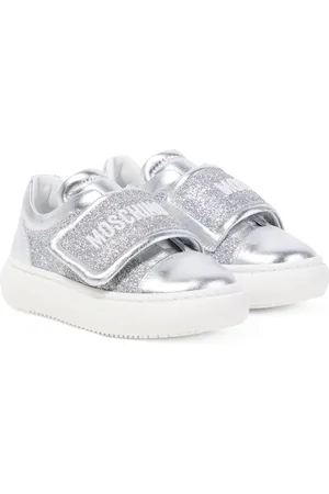 Moschino Logo leather sneakers