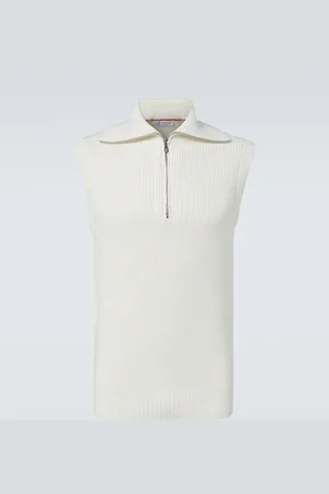 Brunello Cucinelli Half-zip cotton vest