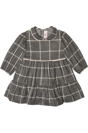 Il gufo Baby checked dress