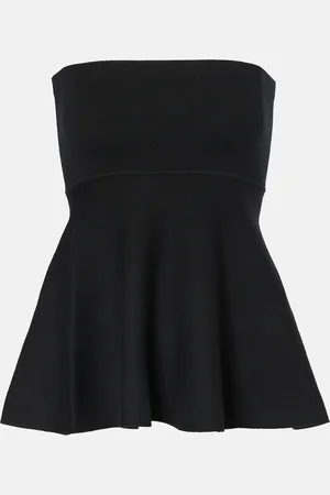 The Frankie Shop Agathe peplum cotton-blend top
