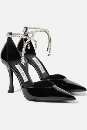 Jimmy Choo Stevie 100 embellished patent leather pumps