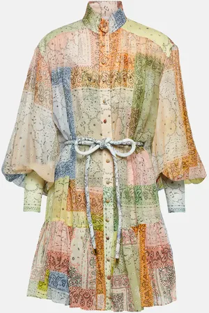 ZIMMERMANN Matchmaker bandana cotton and silk minidress