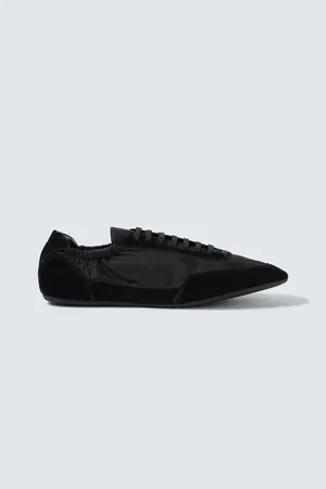 Prada Collapse Re-Nylon and suede sneakers