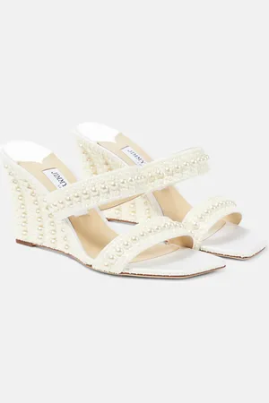 Jimmy Choo Bridal Sacoria 85 embellished wedge mules