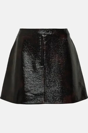 Courrèges Tortoise-printed cotton-blend miniskirt
