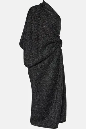 The Row Dorota draped lamÃ© midi dress