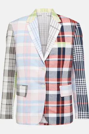 Thom Browne Patchwork cotton blazer