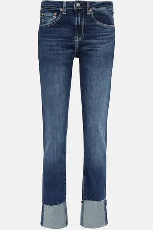 AG Jeans Girlfriend mid-rise slim jeans
