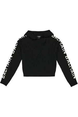 Balmain Ribbed-knit cotton crop top