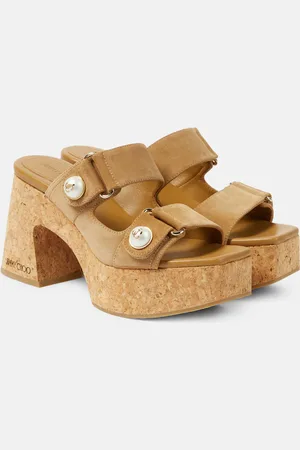 Jimmy Choo Fayence 95 suede platform mules