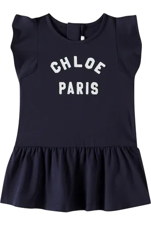 Chloé Baby logo cotton jersey dress