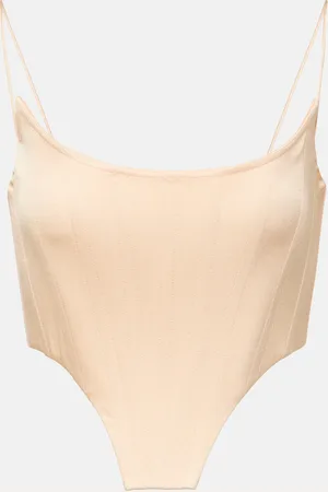 ALEX PERRY Satin bustier top