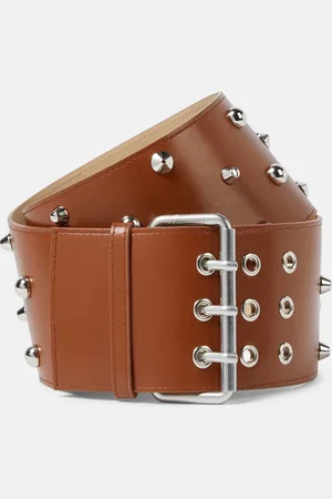 BLUMARINE Wide studded leather belt