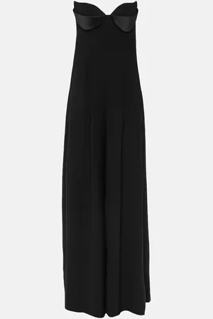 Monot Strapless crÃªpe wide-leg jumpsuit