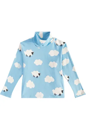 Stella McCartney Printed cotton-blend turtleneck top