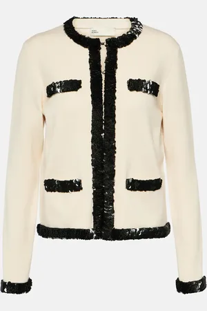 Tory Burch Kendra sequined wool-blend jacket
