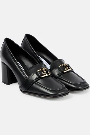 Jimmy Choo Evin 65 leather loafer pumps