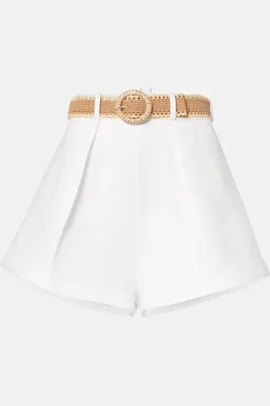 ZIMMERMANN Acacia Tuck high-rise cotton shorts