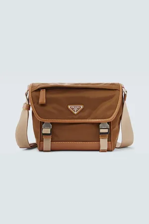 Prada Re-Nylon leather-trimmed shoulder bag