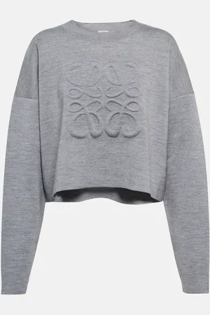 Loewe Anagram cropped wool-blend sweater