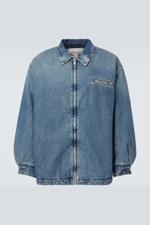 ERL Faux shearling-lined denim jacket