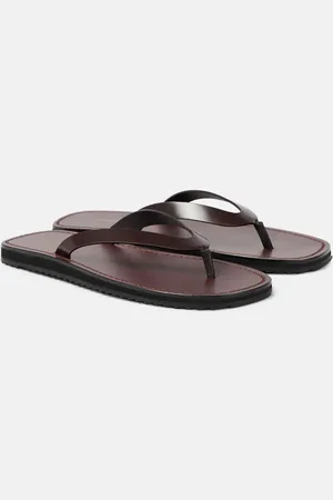 The Row City leather thong sandals